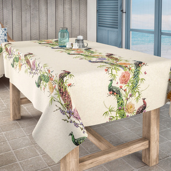 Скатертина Aitana textil Digital Lino 510 в рулоні, полікоттон, ширина 140 см