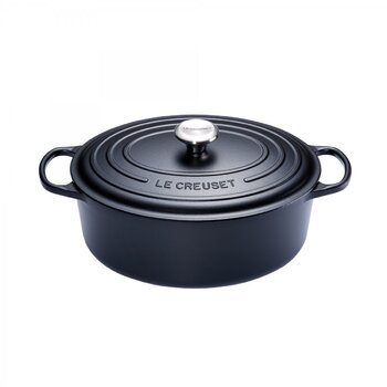 Гусятница / жаровня 31 см, чорний Le Creuset