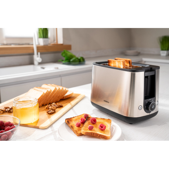 ARDESTO Тостер Steel Collection T-K200 800Вт, метал+пластик, сріблястий+чорний