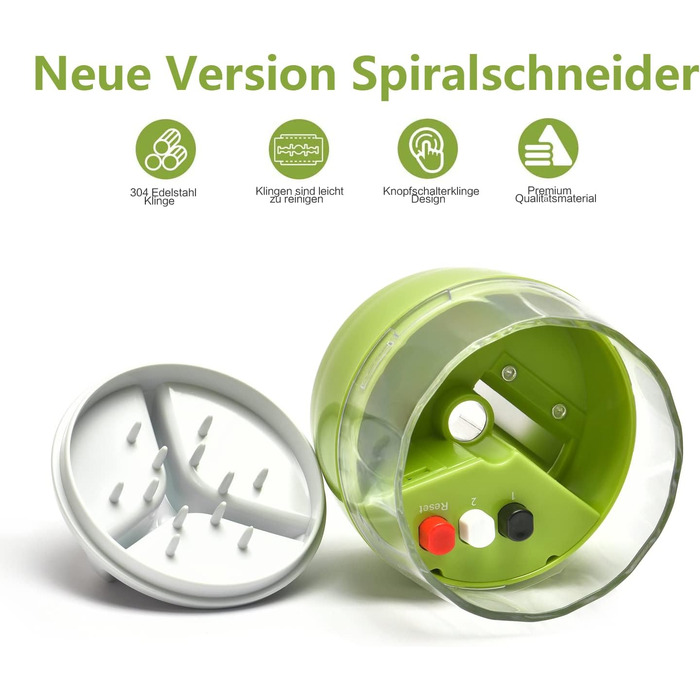 Спіральна овочерізка 4 в 1 ручна 8,7 см MOOREDLIFE
