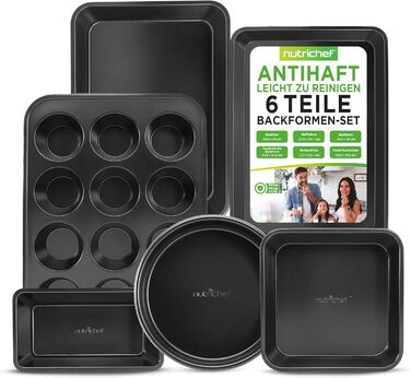 Набір листів для випікання із 6 предметів з антипригарним покриттям NutriChef
