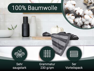 Набір кухонних рушників з 5 предметів 50 x 70 см ZOLLNER