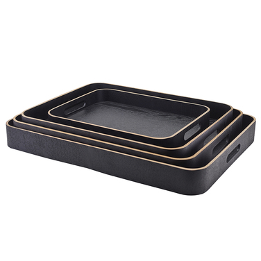 Поднос 35.5*28 см, черный шпон, GenWare