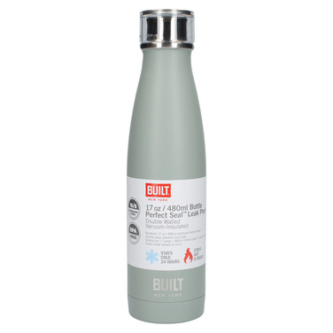 Пляшка металева Built, з подвійними стінками, сіра, 500 мл