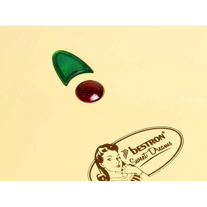 В ретро-дизайні, міні-пончик на 7 маленьких пончиків, в т.ч. світло для випічки та антипригарне покриття, 700 Вт, колір (жовтий)