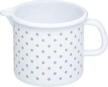 Горщик з дзьобом 10 0,75 л, COUNTRY SPECIAL EDITION FLORA, діаметр об'єму 0,75 л, висота емалі, індукційна (12 см, крапки сірі), 0039-070