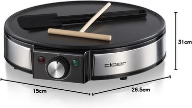 Млинниця 30 см, чорний/металік 6630 Cloer