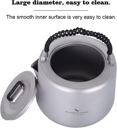 Титановий чайник із фільтром 1,4 л iBasingo