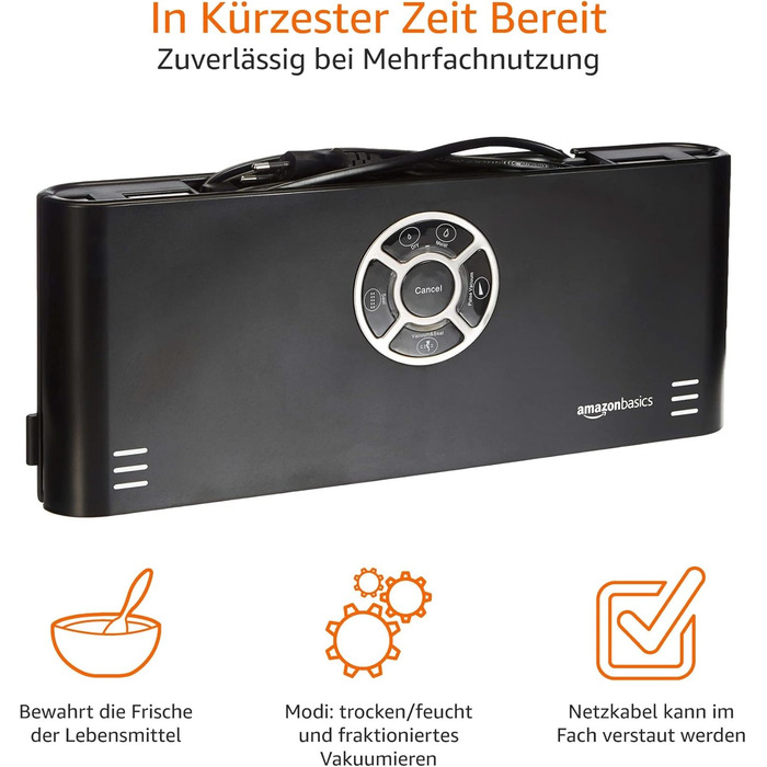 Вакуумный упаковщик 120 Вт Amazon Basics