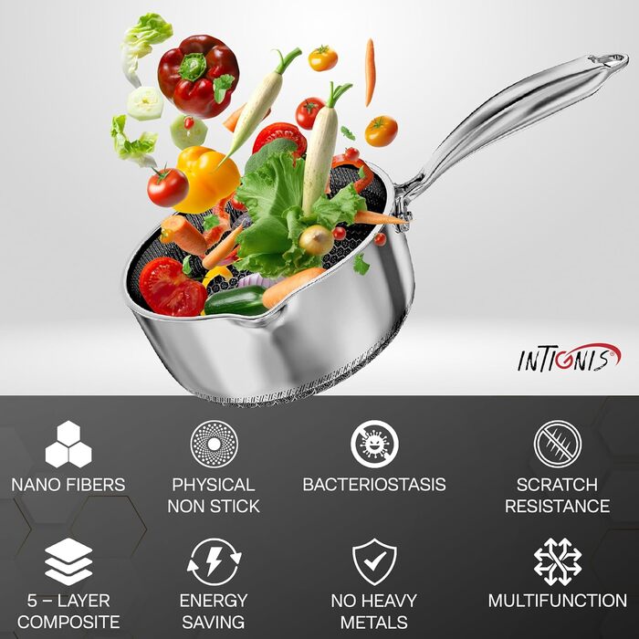 Сотейник 2 л з кришкою, 20 см INTIGNIS