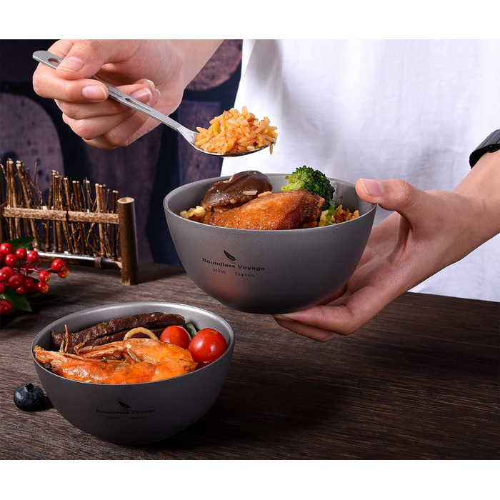 Титанова миска для кемпінгу 250 мл 350 мл iBasingo