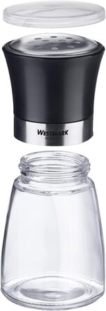 Дисплей Westmark, Вміст 6 дозаторів, Ємність 190 мл кожен, Скло/Нержавіюча сталь/Пластик, Прозорий/Чорний/Сріблястий, 63592611 (Шейкери для спецій, грубі, , Чорні)