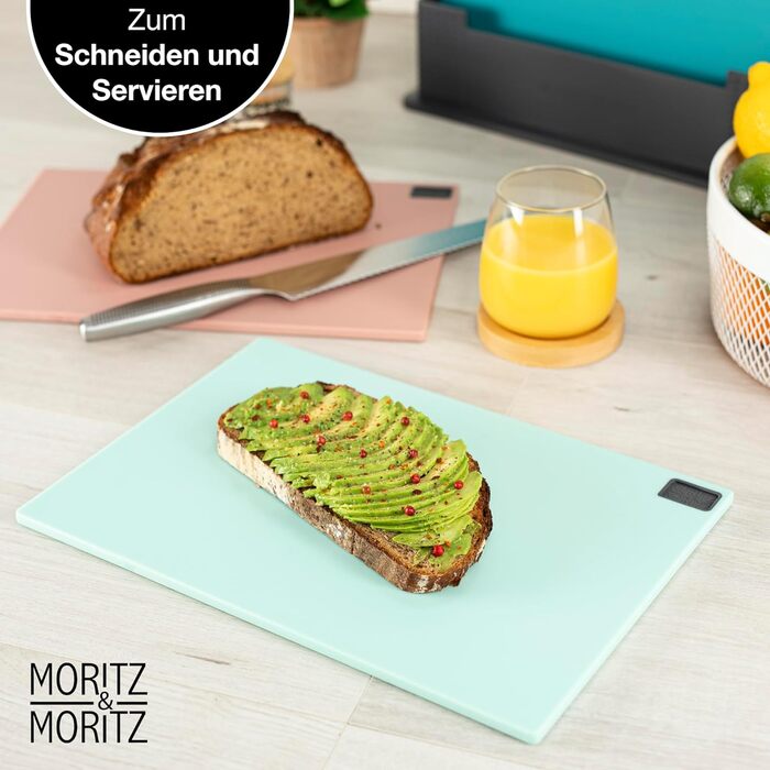 Набір обробних дошок 32 x 22 см з підставкою, 3 предмети, різнокольорові Moritz & Moritz