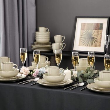 Комбінований набір посуду з кераміки із 48 предметів Navia vancasso