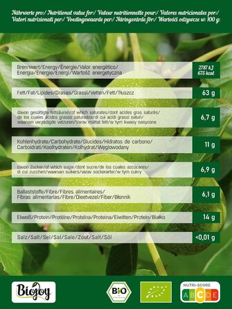 Ядра волоських горіхів очищені від шкаралупи 500 г Biojoy