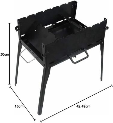 Складаний мангал для барбекю на 6 шампурів 4BIG.fun