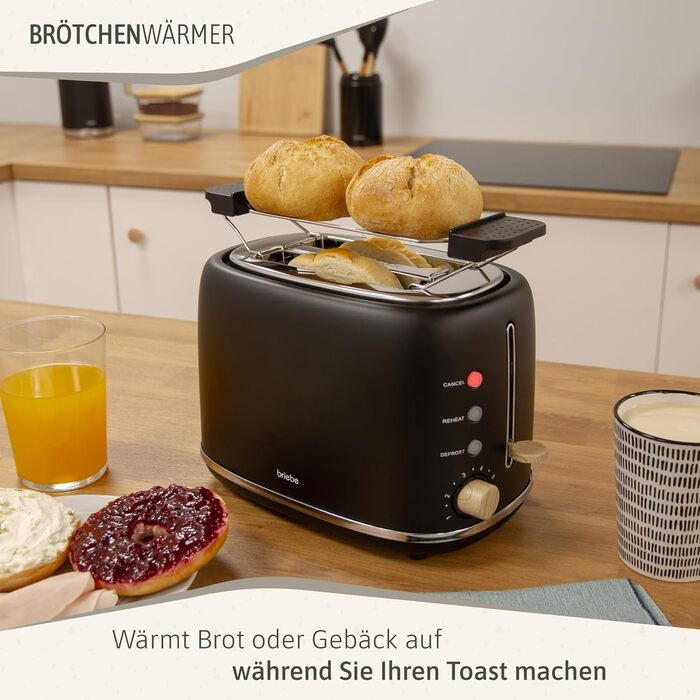 Электрочайник 1,7 л и тостер на 2 слота, набор 2 предмета, черный Nordic Briebe