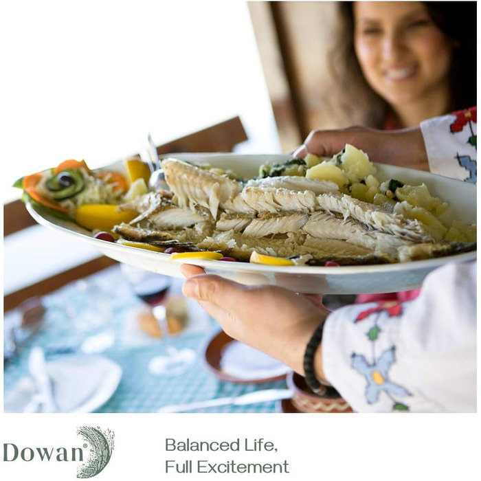 Тарілка овальна 35,6 см, набір 2 предмети, біла Dowan