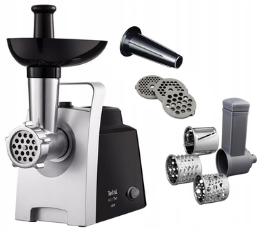 Мясорубка 7 в 1 с насадкой для колбас, 1400 Вт пластик HV Tefal