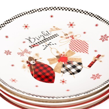 Набор Fissman из 4-х тарелок 20 см фарфор (14058)