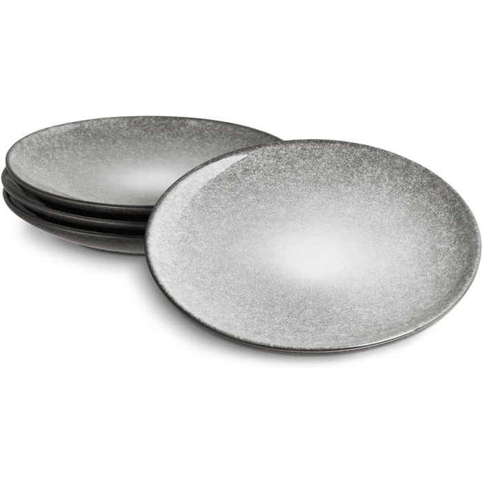 Набор посуды Misty Cliff 24 шт., Столовый сервиз из керамогранита на 4 персоны (набор тарелок для завтрака из 4 шт.)