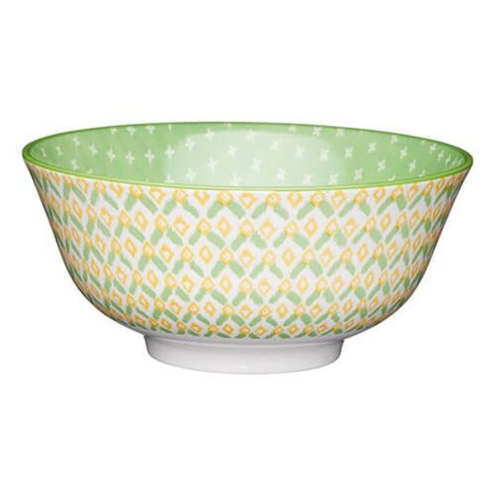 Миска Kitchen Craft GEOMETRIC GREEN, кераміка, діам. 16 см, 500 мл