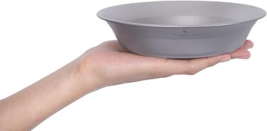 Титановая тарелка Чаша Кемпинг Набор посуды Легкая кухонная утварь на открытом воздухе Портативный дорожный поднос для пикника Тарелка Чашка Прочные столовые приборы с сумкой для переноски (Ti1112T Bowl)