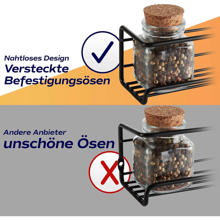 Полиці настінні 30 х 6,6 х 6,6 см, набір 4 предмети, чорний матовий NOBRO