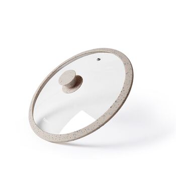 Кришка Fissman ARCADES 26 см з силіконовим ободом бежевий (9987)