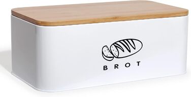 Хлібниця з кришкою 42 х 23 х 16 см білий Theo&Cleo