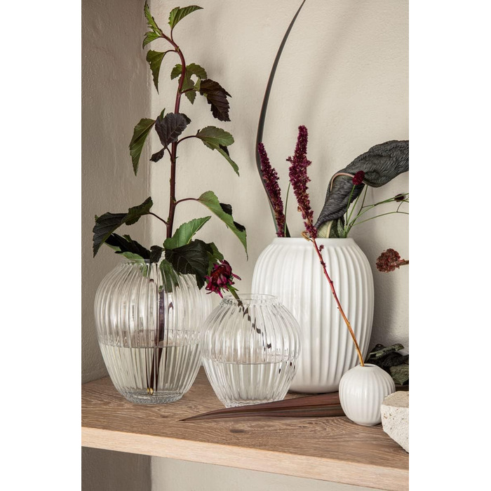 Ваза Hammershøi Данський дизайн для квітів ручної роботи, біла (H21 см, карамель)