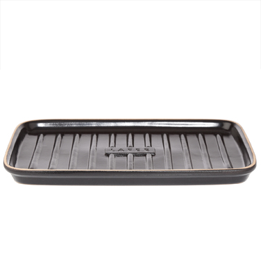 Блюдо для гриля з вертикальною решіткою прямокутне, 33 х 23 см, чорне, BLACK EDITION Römertopf BBQ Römertopf