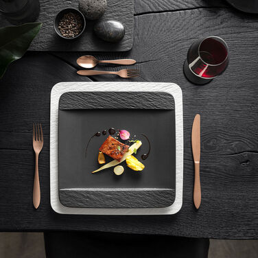 Тарілка 28 см Black/Gray Manufacture Rock Villeroy & Boch