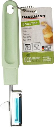 Овощечистка с подвижным лезвием, 19,5 см зеленая Ecolution Fackelmann
