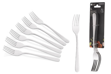 ARDESTO Black Mars Zenith Набор вилок для стола, 6 столовых приборов, нержавеющая сталь