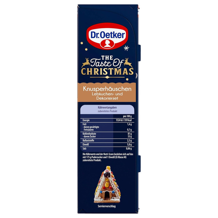 Пряниковий будиночок для творчості та декорування до різдвяного сезону 403 г Dr. Oetker