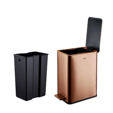 Сміттєвий бак з нержавіючої сталі 10 л мідний RED FACTOR