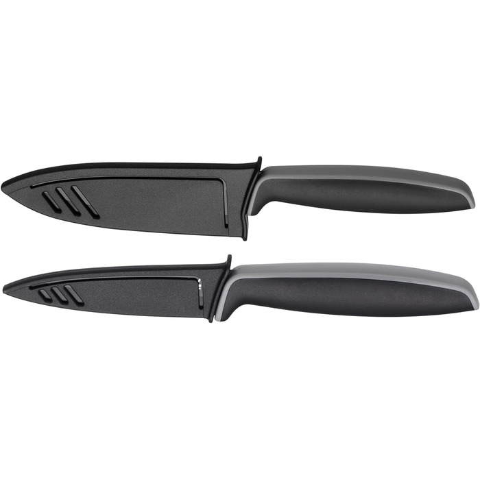 Набір ножів для сніданку WMF Classic Line 6 предметів, 23 см, зубчастий ніж для булочок, обідній ніж, спеціальна сталь леза, пластикова ручка, (барвистий, комплект із набором ножів, чорний)