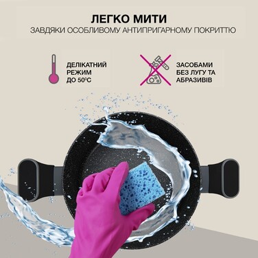 Каструля зі скляною кришкою 20 см 3 л LAURA Fissman