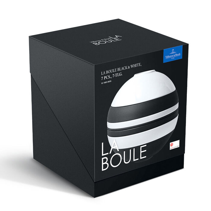Набір тарілок 7 предметів Black White La Boule Villeroy & Boch