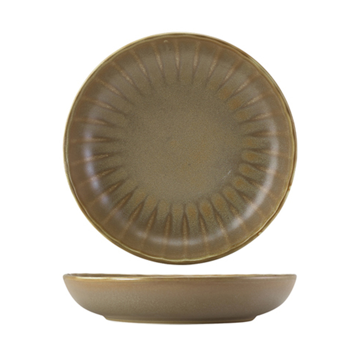 Миска Coupe с зубчатым краем 22,8 см, Terra Porcelain Matt Grey Scalloped