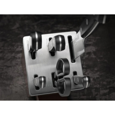 Набір з 5 ножів з ножицями та заточуючим блоком коричневий Gourmet Zwilling