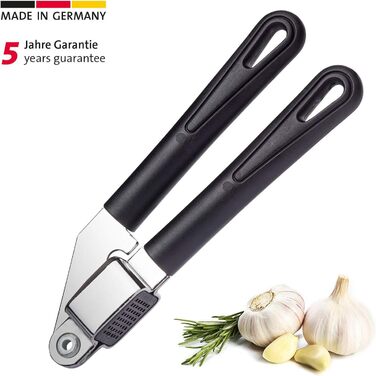 Прес для часнику Westmark - Premium Graphite Edition - з очисним елементом - не потребує очищення - для часнику, імбиру та Ко - менше зусиль (ніжний)