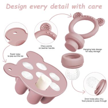 Силіконовий ніблер для дітей рожевий Aolso