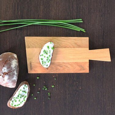 Обробна дошка з ручкою, дуб 34,5 х 14 см Continenta