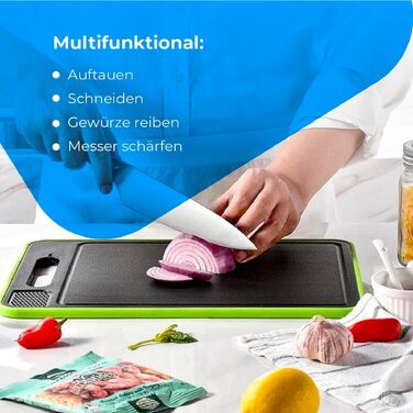 Доска для размораживания и нарезки 36,5 x 25 см, зеленый NK