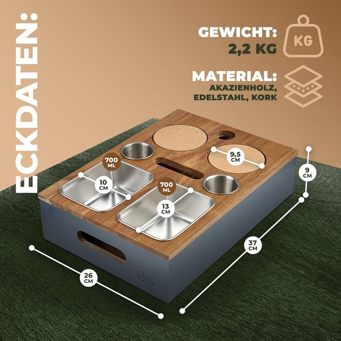 Органайзер для снеків 26 х 37 х 9 см Cascalino's