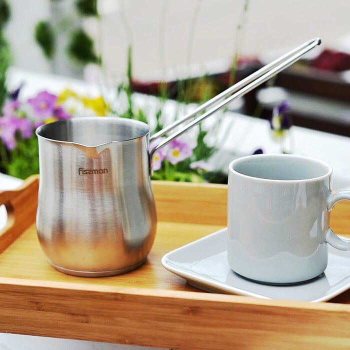 Турка для варіння кави Fissman 8x9 см / 550 мл з індукційним дном (3310)