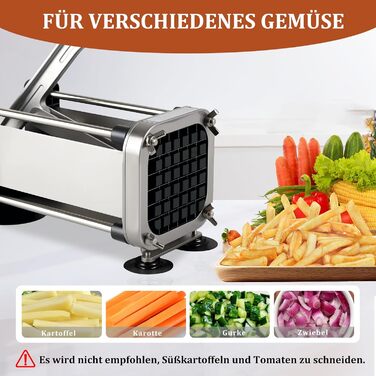 Професійний апарат для нарізки картоплі фрі з 2 змінними лезами Anatole