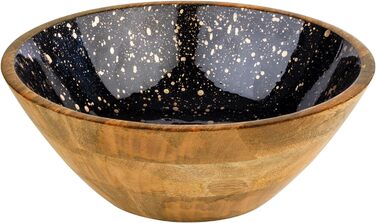 Піднос/тарілка Манго, дерево манго, внутрішнє покриття епоксидною смолою, Ø 35,5 см Ø 35,5 см, висота 2,5 см (Зоряне небо, Ø 30 см, висота 10,5 см), 1058